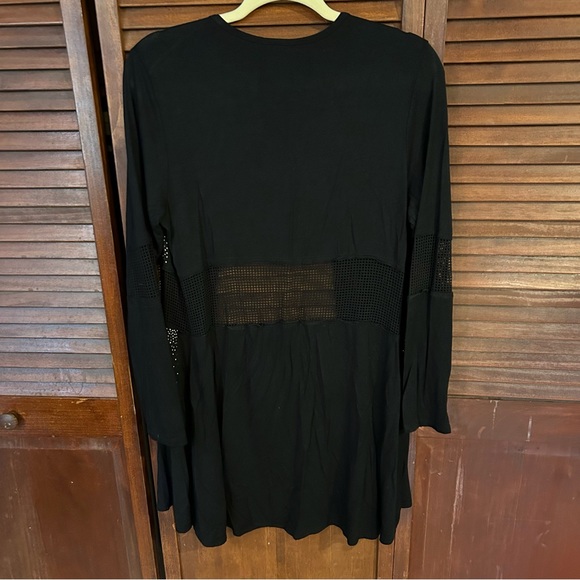 Vocal USA Women's Rhinestone Mesh Knit Open Cardigan Top Size S - Picture 6 of 7